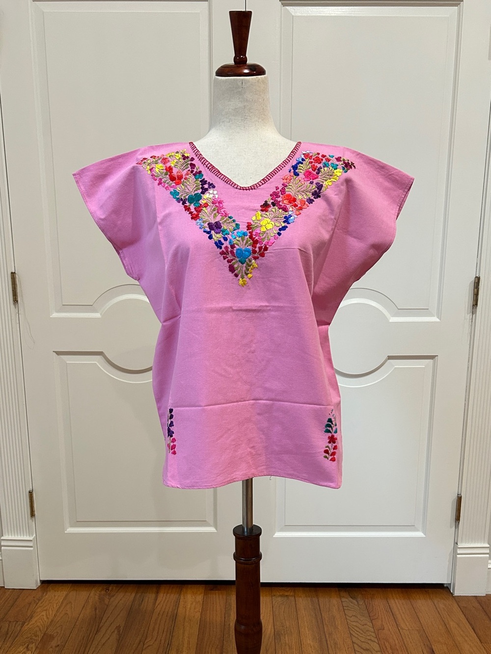 Hand Embroidered Artisan Top, Boho, Hippie, Hand Made. One of A Kind.